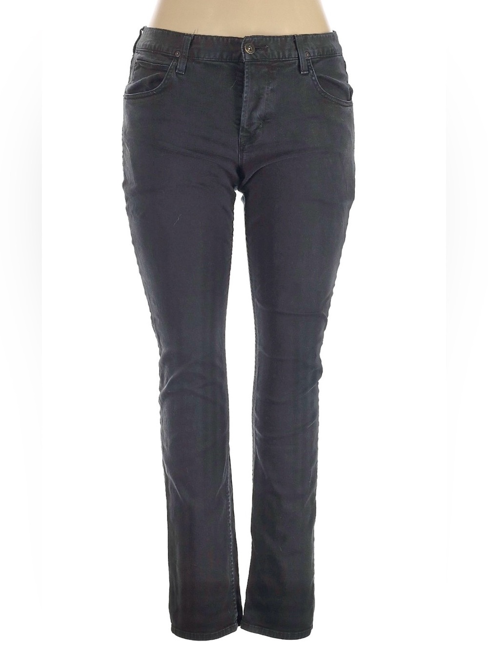 Hudson Jeans Blake Slim Straight Leg Gray Washed Black Denim Size 34